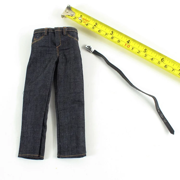 

1/6 Scale Male Men Jeans Pants with Belt Models for 12''Figure Accessories DIY