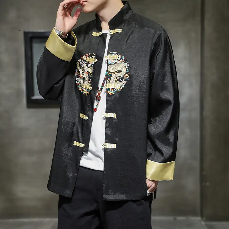 Neploha осень-зима Новые мужские повседневные Куртки Оверсайз китайский Стиль