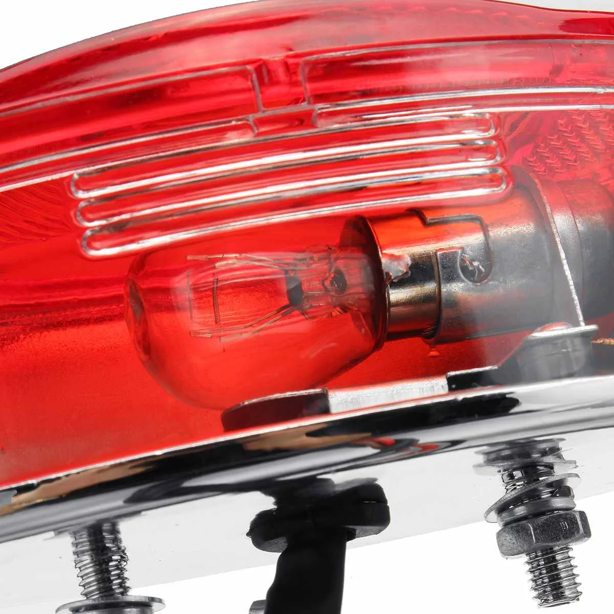 

12V For Harley Chopper Motorcycle Cat Eye Rear Brake Light Tail Stop Lamp Red