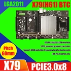 Комплект материнской платы X79 BTC для майнинга, 5x PCI Express 3,0 8X DDR3 2011 Pin, плата для майнинга с поддержкой частоты 1066133316001866 МГц