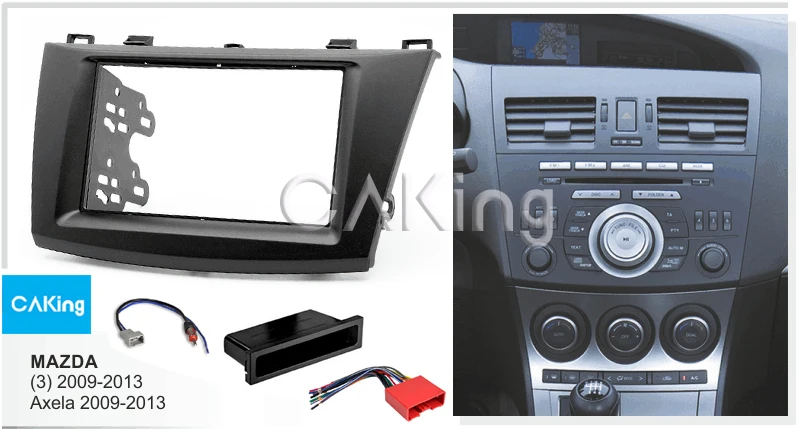Прижимная антенна 1DIN или 2DIN для радио панели Mazda 3 Axela 2009-2013 рамка комплект