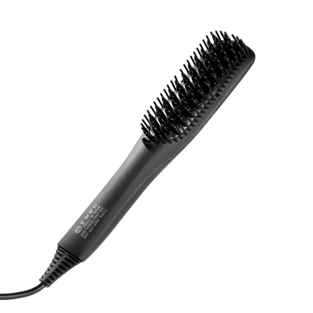 PTC Heating Technology Black 2 IN 1 Ionic Hair Straightener Brush US Plug | Красота и здоровье