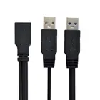 Chenyang-кабель CY Черный USB 3,0 Женский двойной USB мужские удлиненные Мощность данных Y кабель-удлинитель для 2,5 