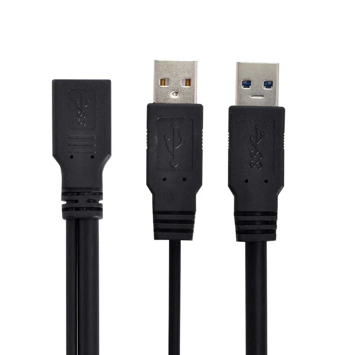 Chenyang-кабель CY Черный USB 3 0 Женский двойной мужские удлиненные Мощность данных Y