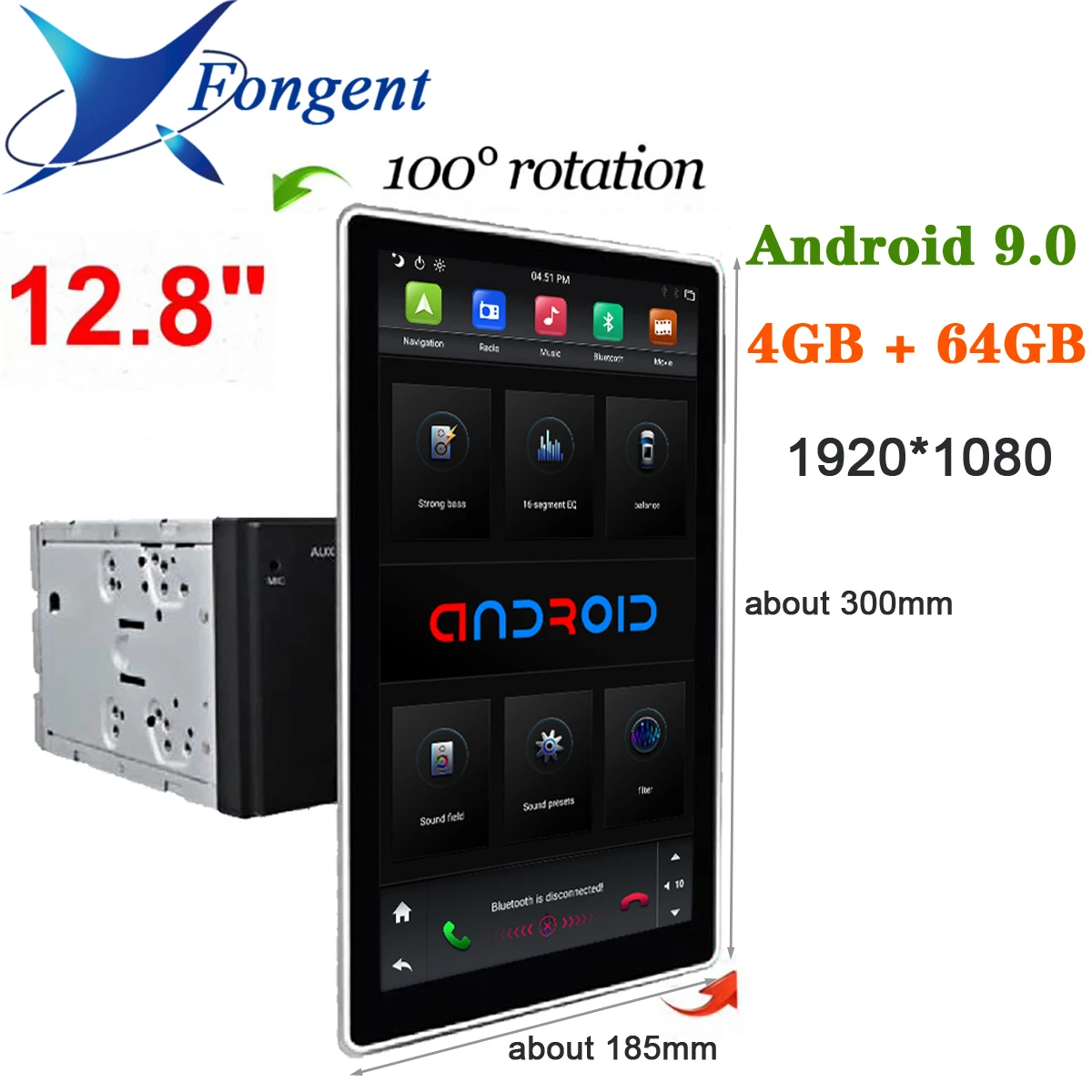 Автомобильный DVD плеер с голосовым управлением в стиле Tesla PX6 IPS разрешение 1920*1080