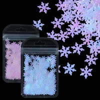 2g shiny snowflake nail glitter sequins 3d laser mirror slices winter christmas design flakes nail art decoration accessories