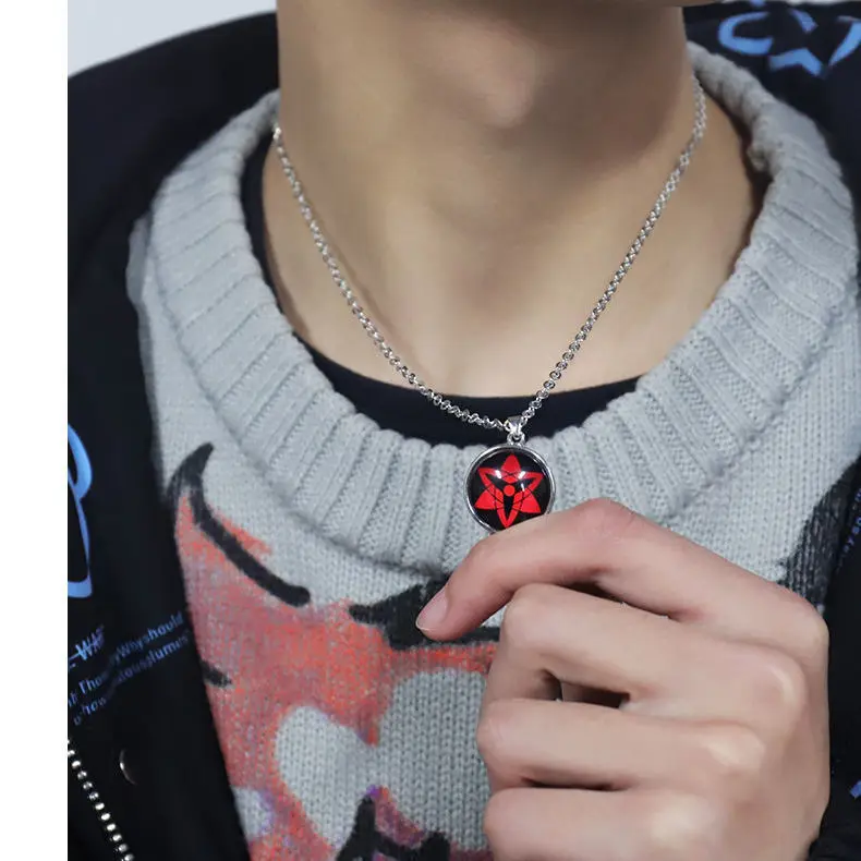 

Creative Ninja Necklace Write Round Eye Amaterasu Moon Read Kaleidoscope Memories Birthday Gift to Anime Akatsuki Sharingan Ninj