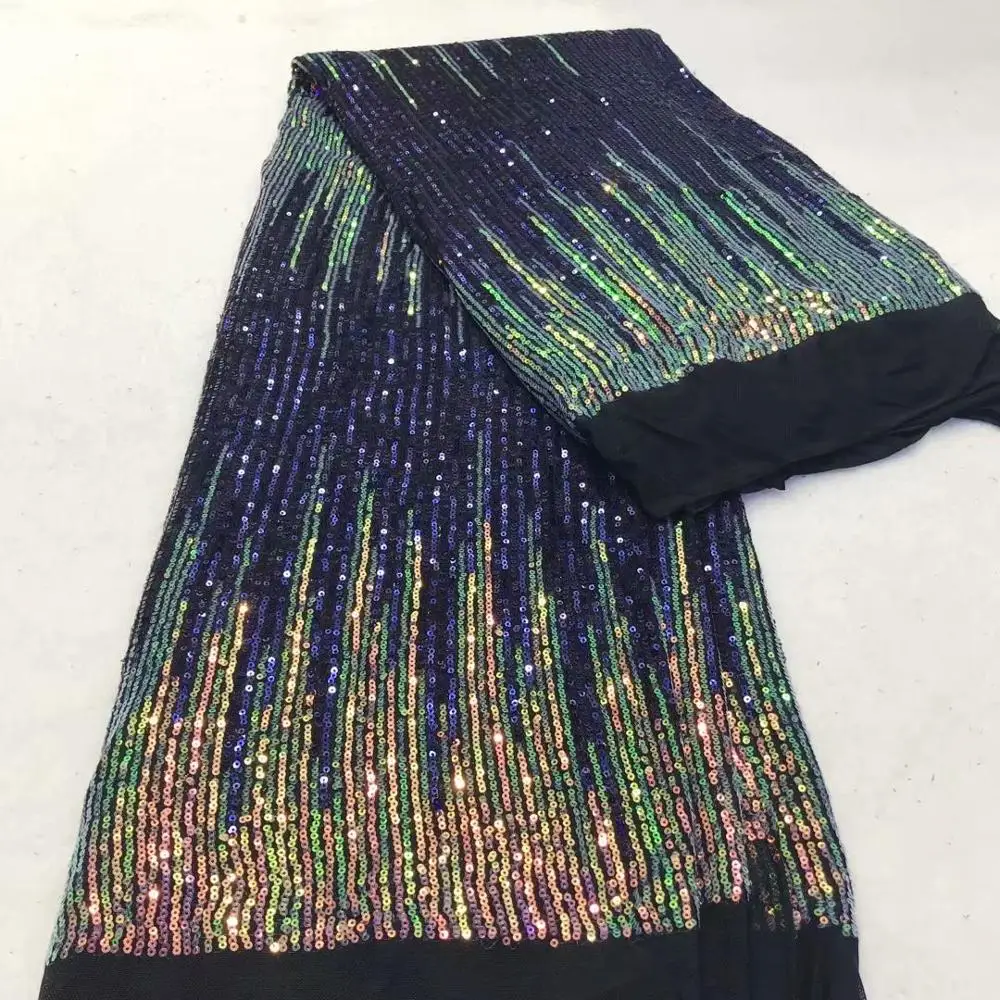 

Темно-синий, африканская сетчатая кружевная ткань, высокое качество, сетчатые кружева с блестками, французский тюль, кружевная ткань в ниге...