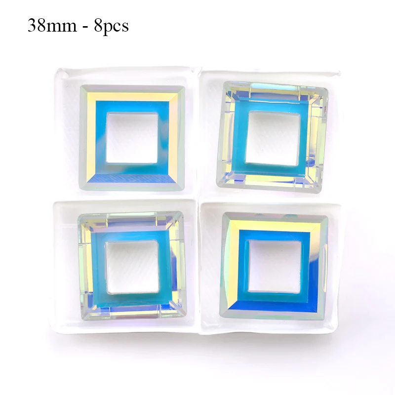 38mm - 4pcs QIAO высокое качество несколько форм кристалл AB одежда бусины разноцветные ювелирные изделия стеклянные модные подвески, DIY аксессуары - Цвет: 38mm - 4pcs