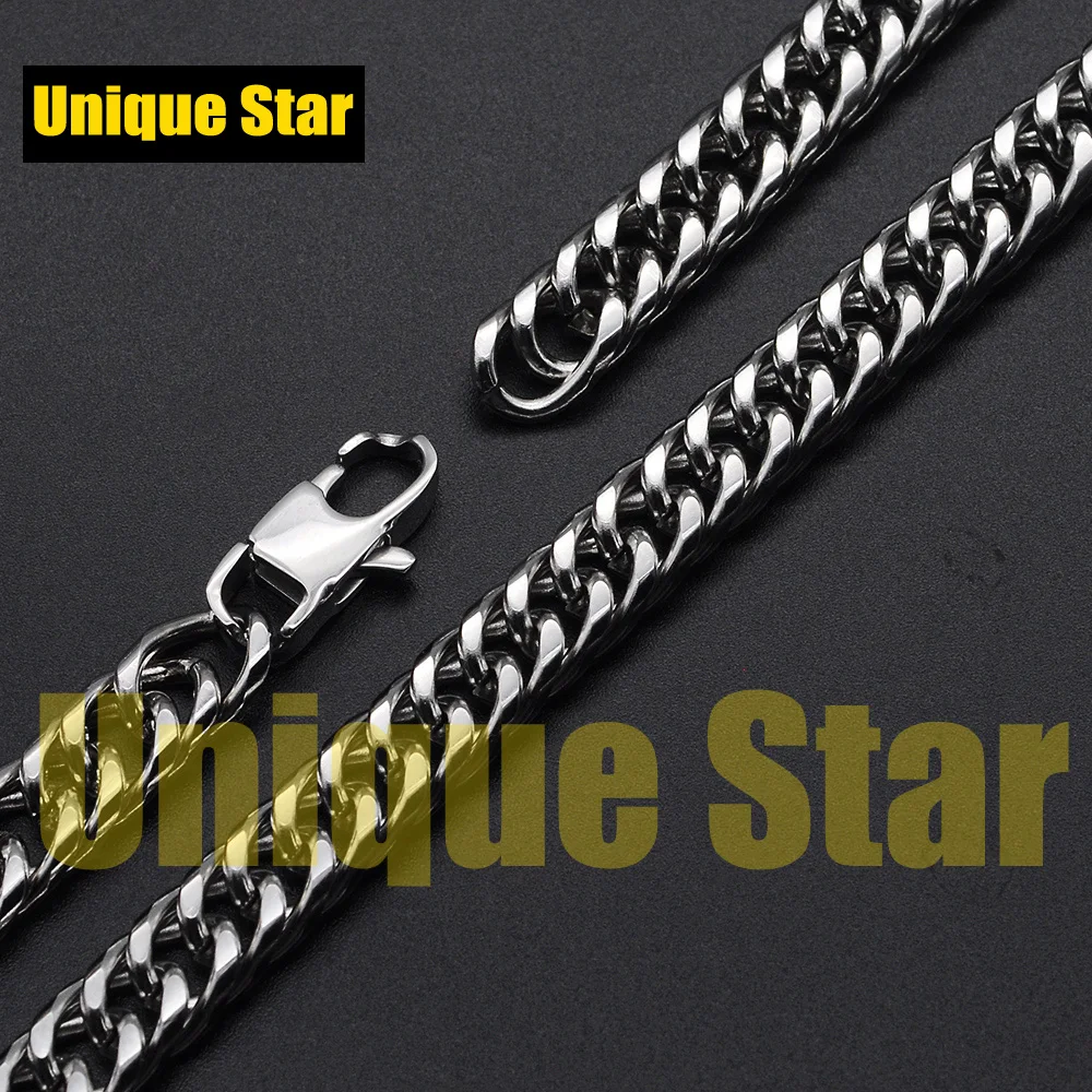 2 шт./лот 10 мм 100% нержавеющая сталь хип-хоп цепь для мужчин Оптовая Продажа