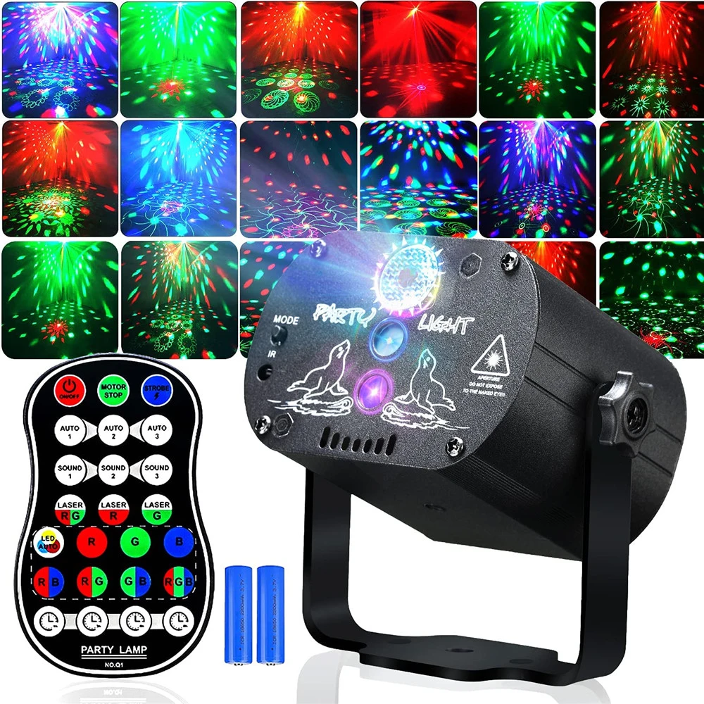 

DJ Disco Party Lighting Stage Light Effect USB Charge Laser Projector Light For Home Wedding Birthday Dancing Party Decoration