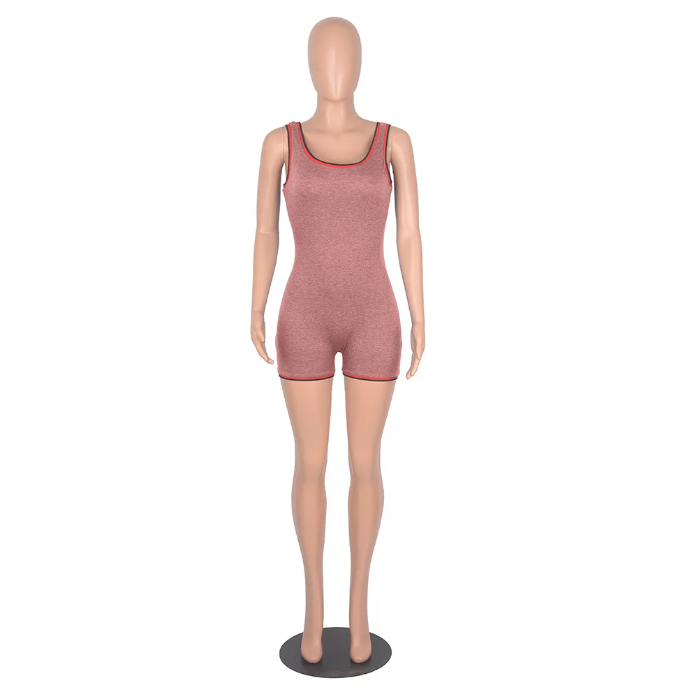 

2021 Hot Recommend Style High Street Fashion Workout Clothes Spaghetti Strap Romper Jumpsuits Womens Shorts Overalls Playsuit