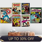 Картина на холсте с изображением супергероя из комиксов Marvel Мстители настенный художественный постер картины для детской спальни гостиной Декор без рамки