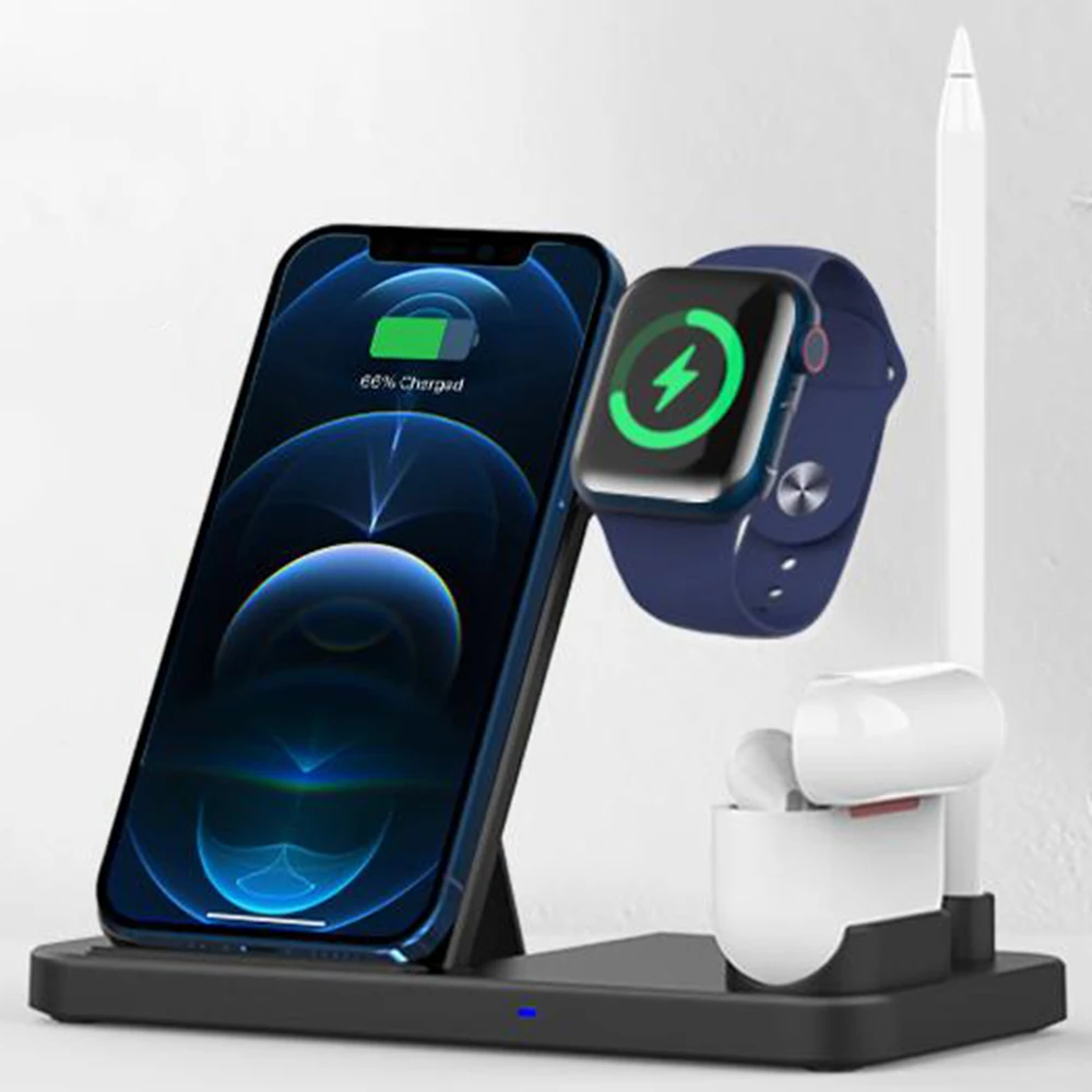 

3 In 1 Wireless Charger Induction Phone Holder Wireless Chargers Fast Charging Station For Iphone 12 11 Mini Pro Max Apple Watch
