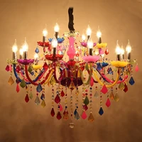 european colour led crystal chandelier princess room lustre chandelier lighting girls bedroom 110v 220v
