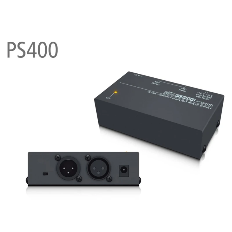 

PS400 Karaoke Microphone Phantom Power XLR Cannon Cable -Studio +12V or +48V Phantom Power For Condenser Microphone H052