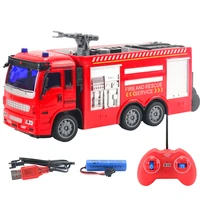 simulation miniature fire ladder sprinkler lift truck birthday rc sprinkler lift truck remote control car