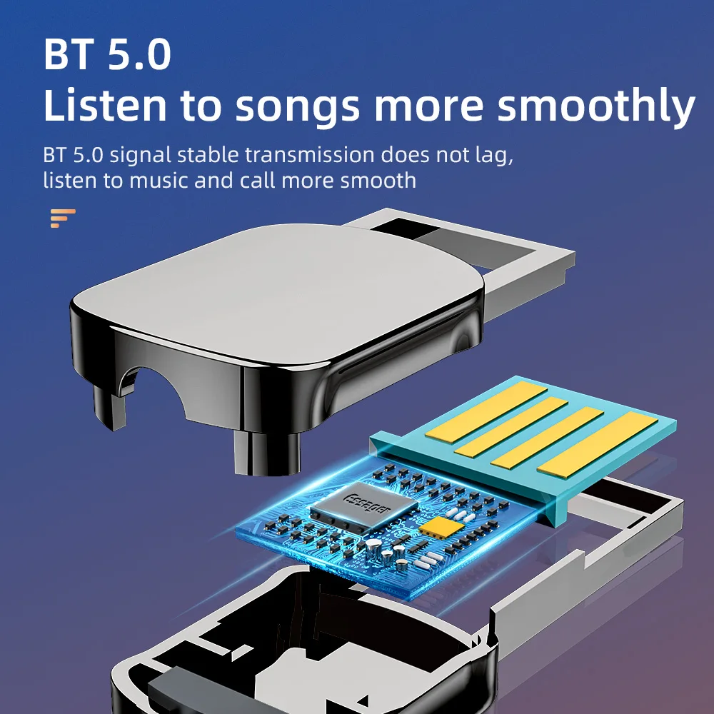 Адаптер Essager Aux Bluetooth с USB на гнездо 3 5 мм аудиоприемник 0 комплект громкой связи для