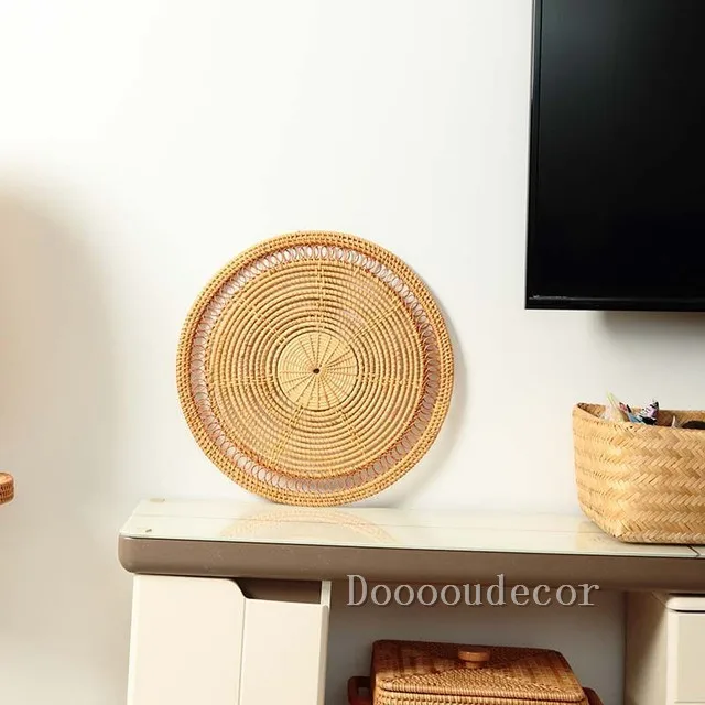 Инновационное художественное настенное украшение Ins из ротанга ручной работы