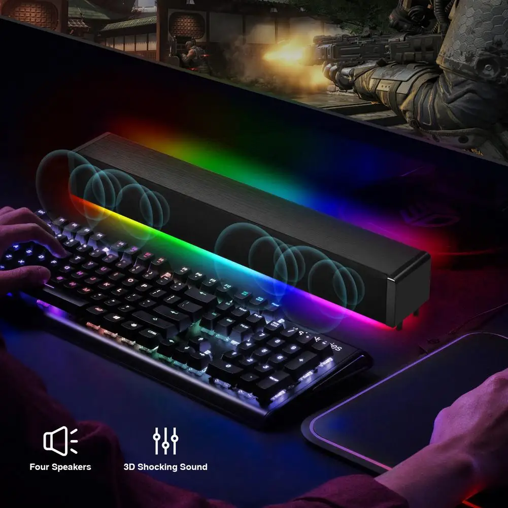 

Звуковая панель Blaster с пультом дистанционного управления и разъемами RCA USB AUX