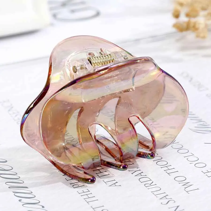 

Haimeikang Hair Claw Clips Barrette Clamp Jelly Colors Acrylic Ponytail Crab Girls Hair Shinny Hairpin Hair Styling Accessories