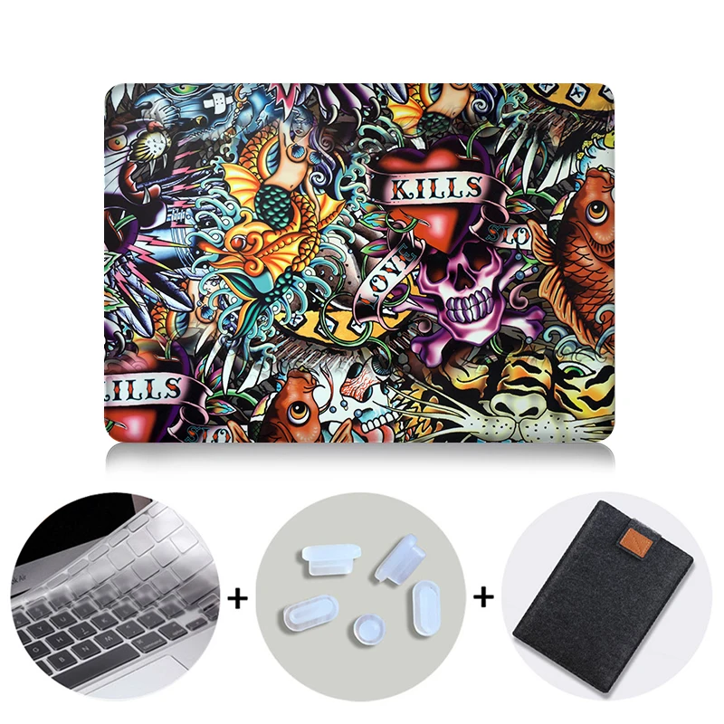 MB18 MTT чехол с граффити для Macbook Air 11 13 Pro retina 12 13 15 16 дюймов Сенсорная панель чехол для mac book pro 13,3 15,4 сумка для ноутбука чехол - Цвет: MB18