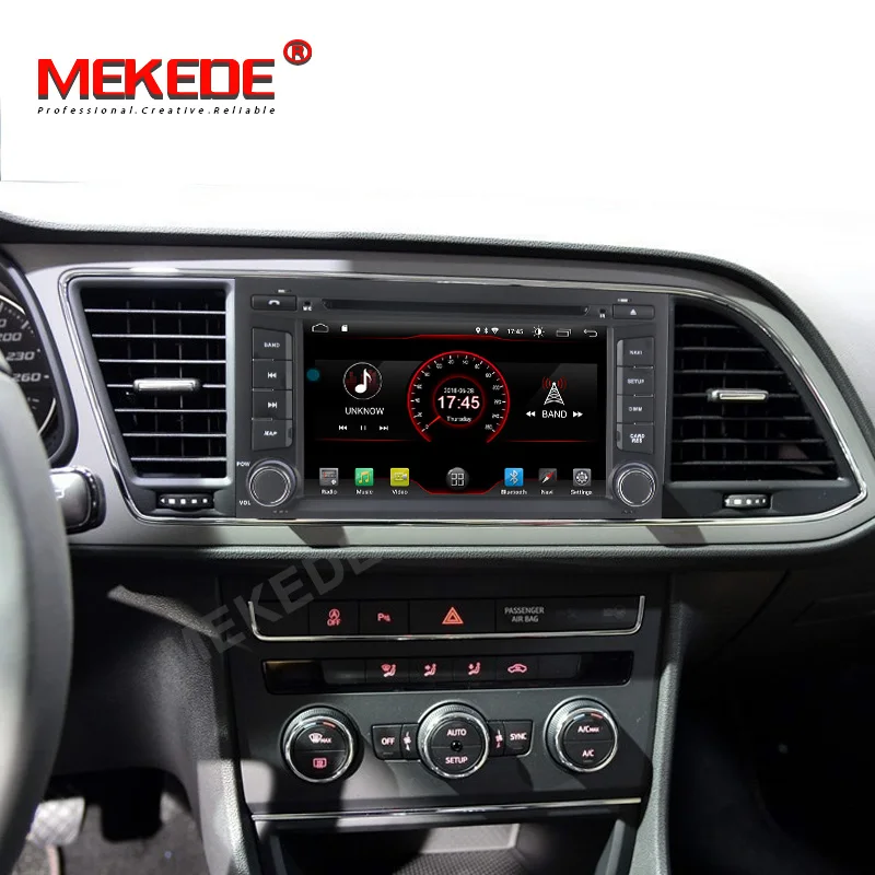 MEKEDE 7 дюймов Android 9,0 Автомобиль Радио мультимедийный видеоплеер для Seat Leon 2013 BT WI-FI gps