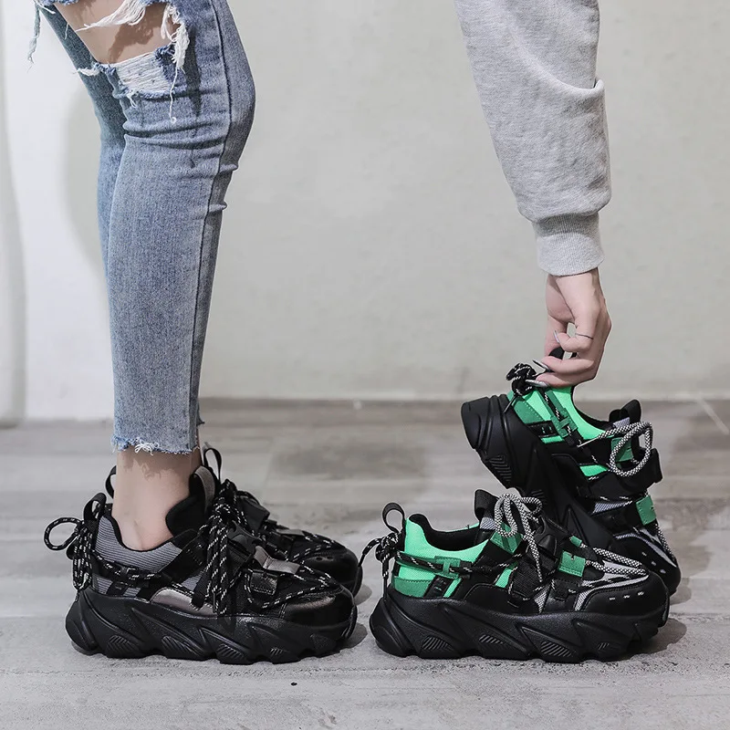 Женские повседневные туфли Осенние яркие износостойкие белые кроссовки на