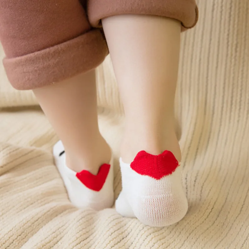 

5Pairs/lot 0-2 Baby Socks Cotton Summer Kids Ankle Socks Heart Striped Infant Girls Boys Cute Short Socks