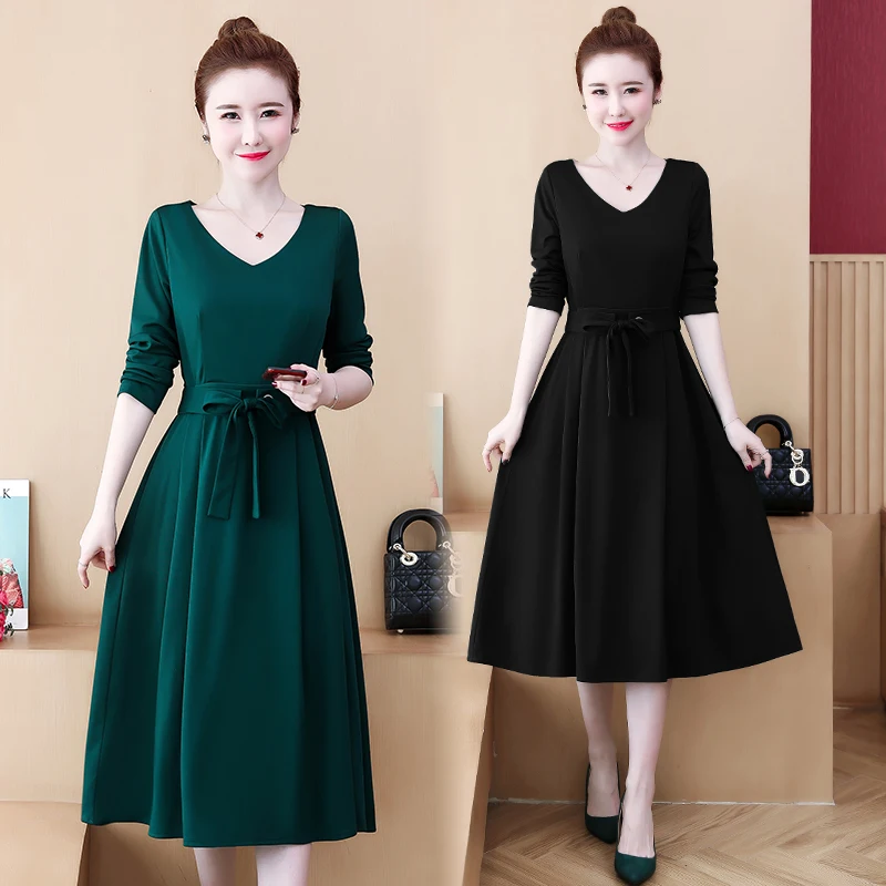 Женское платье с V-образным вырезом размеры XXL XXXL 3XL XXXXL 4XL | Женская одежда