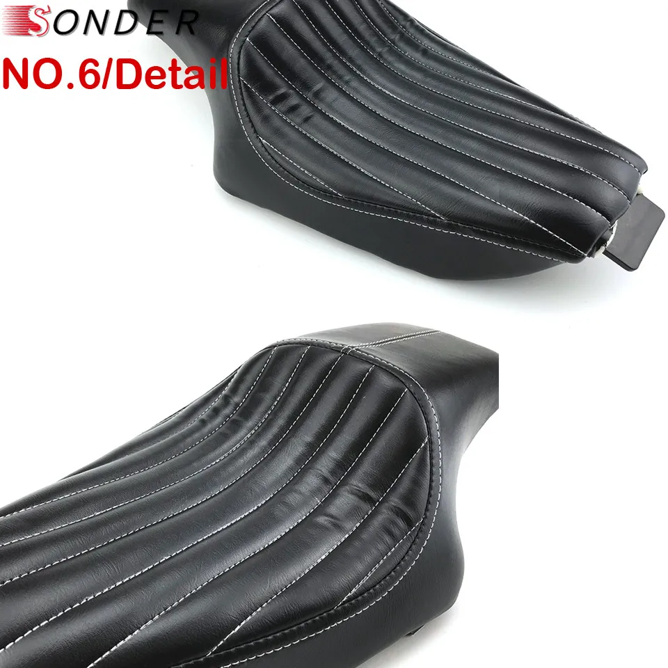 Для Harley Sportster XL 883 iron X48 XL883 1200 48-8 2004- мотоциклетное кожаное сиденье для водителя спереди и сзади