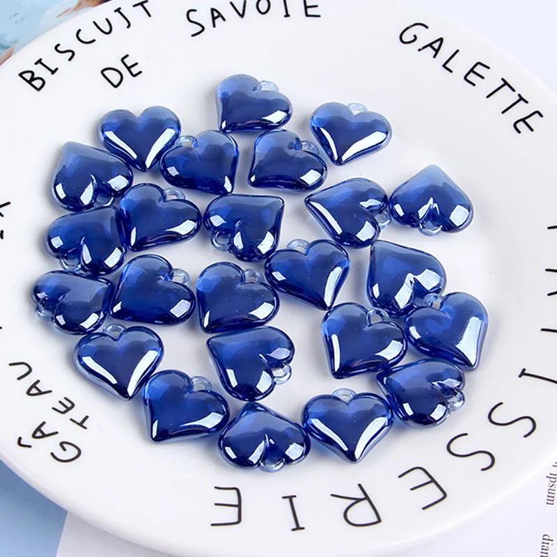 10 шт. акриловые жемчужины в форме сердца океана ожерелье с подвеской серьги