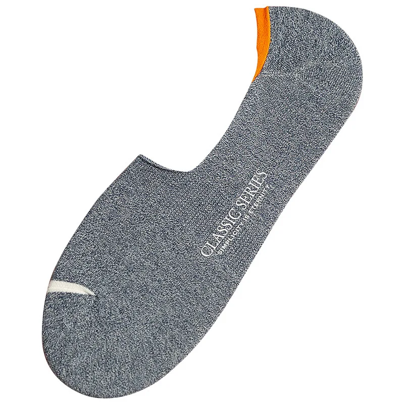 Four Seasons Men's Socks and Socks Thin Cotton Boat Socks Shallow Mouth Non-slip Deodorant Invisible Silicone Breathable Tide