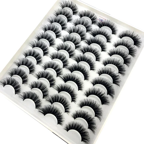 HBZGTLAD 20 пар 10-23 мм натуральные 3D накладные Искусственные ресницы набор для макияжа норковые ресницы для наращивания норковые ресницы maquiagem