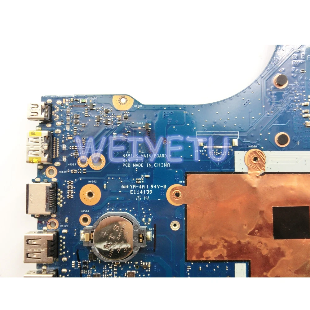 Материнская плата N551JB K/ i7 4720HQ материнская для ASUS N551J G551J N551JK N551JW ноутбука с