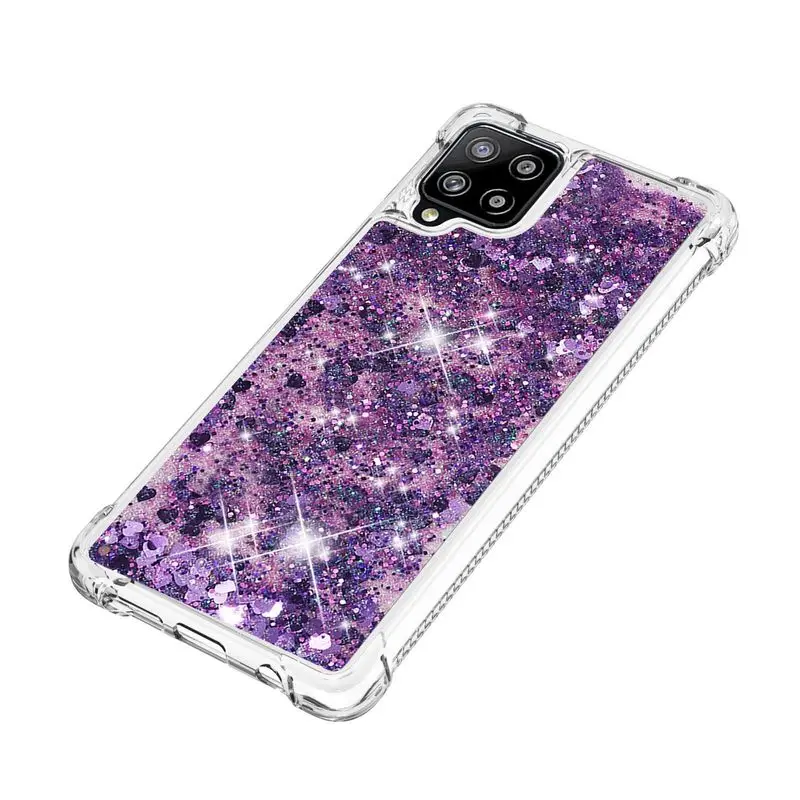 

Case For Samsung A32 A02S A12 M51 M31 A52 A72 S21 Ultra A42 S20 FE A51 A71 Fashion Glitter quicksand Silicone Shockproof Cover