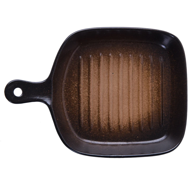 Керамическая тарелка RUX в японском стиле с ручкой для запеченного риса пиццы