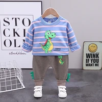 0 4 years spring autumn baby boys clothing set 2021 new casual fashion cartoon cute dinosaur kids topspants toddler outfits