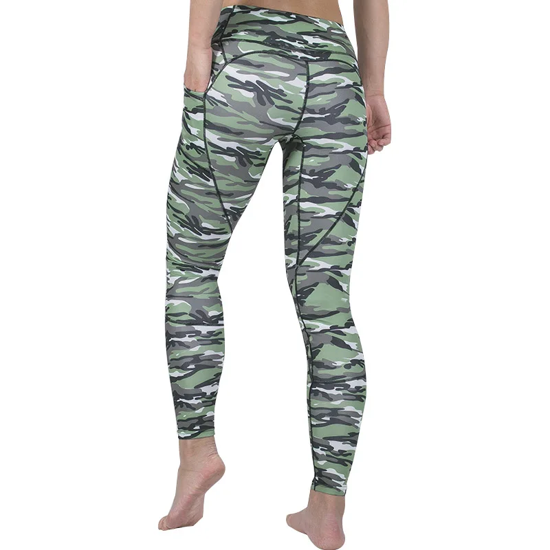 NS6047CamoGreen Nessaj/штаны с высокой талией и принтом; длинные брюки; модные камуфляжные женские леггинсы; джеггинсы с эффектом пуш-ап для тренировок; леггинсы для девочек - Цвет: NS6047CamoGreen