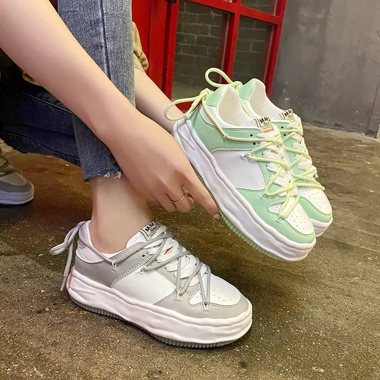 

Women Sneakers Shoes Casual Platform Shoes Fashion Breathable Thick Sole Tenis Baskets Femme 2021 Chunky Sneakers Woman