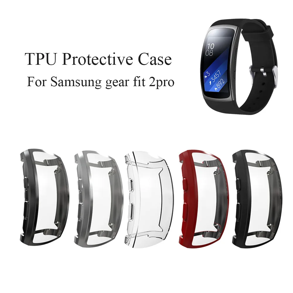 Для samsung gear Fit 2 PRO ТПУ покрытие спортивные Смарт-часы отпечатков пальцев защитный чехол рамка для часов полная защитная оболочка