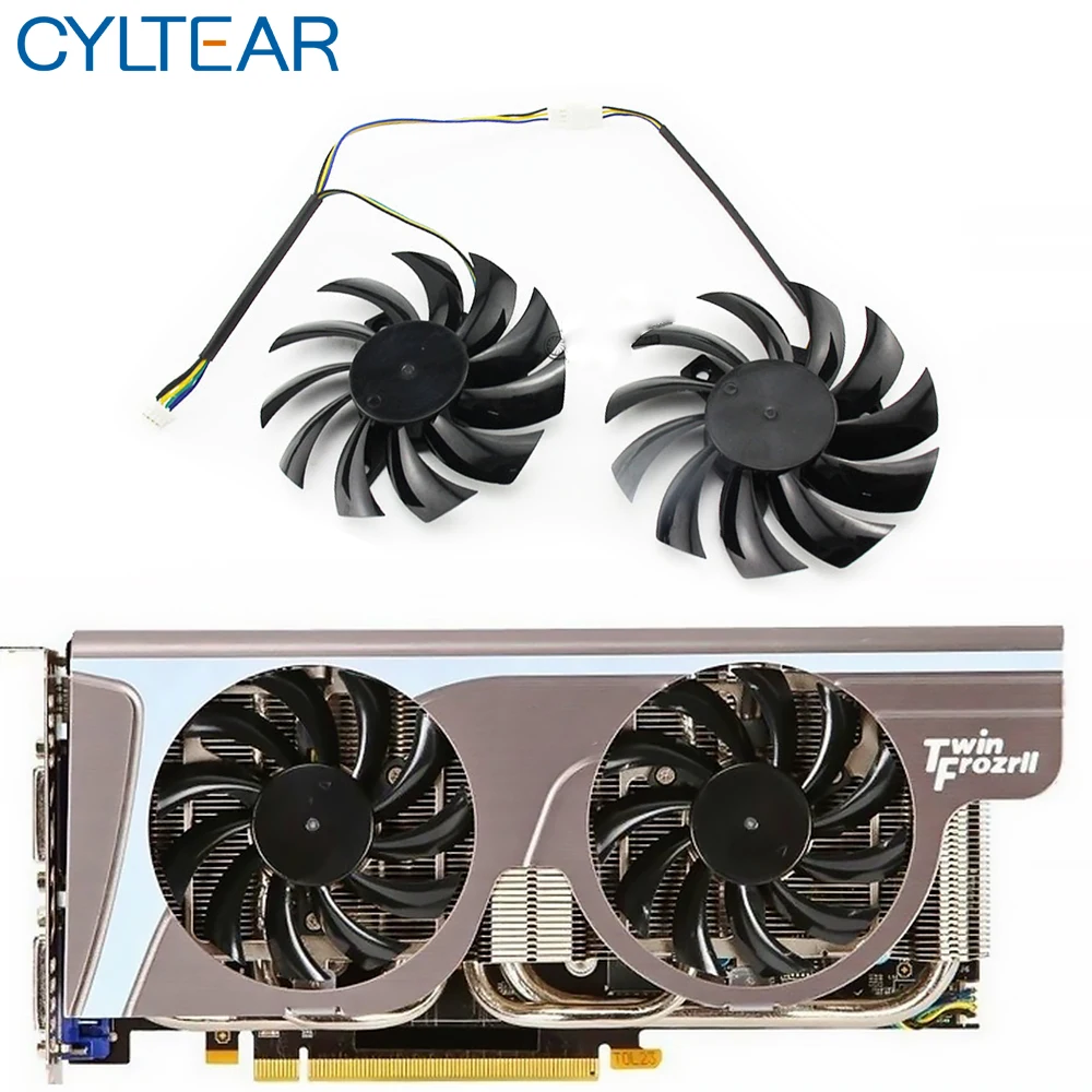 2 шт./лот Новинка 75 мм PLD08010S12HH 0.35A охлаждающий вентилятор ForMSI GeForce GTX