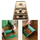 Японские Стальные лезвия 4 шт.компл., кожаные штампы для рукоделия, искусственная кожа, карандаш, чехол, кошелек, лоток, дизайн, штампованная форма, ручной инструмент 210*110 мм