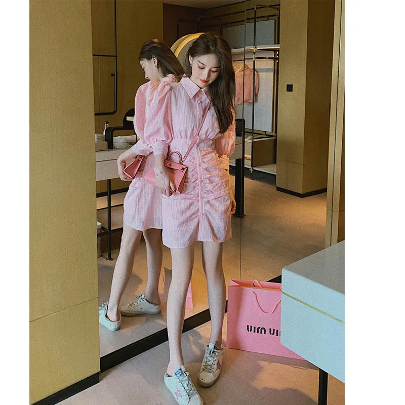 Женское платье рубашка в полоску повседневное офисное шикарное пляжное карандаш