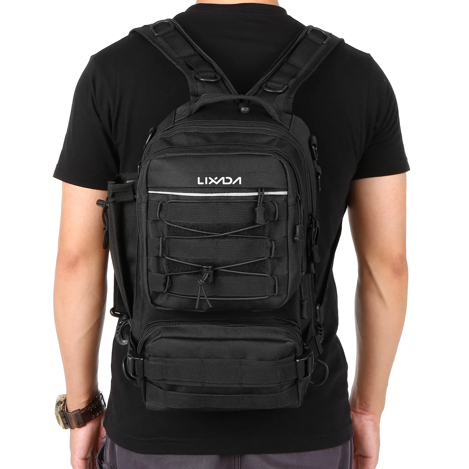 

Fishing Tackle Backpack with 4 Trays Storage Bag Outdoor Shoulder Backpack Water-Resistant Fishing Gear Bags with 4 Tackle Box