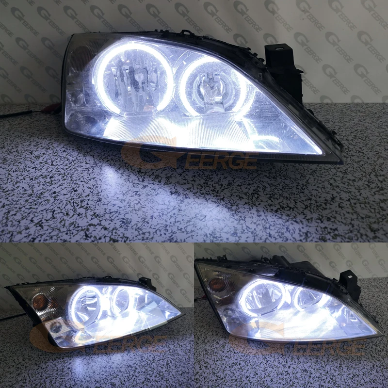 Для Ford Mondeo MK3 2000 2001 2002 2003 2004 2005 2006 2007 отличный ультра яркий COB led angel eyes halo rings Дневной