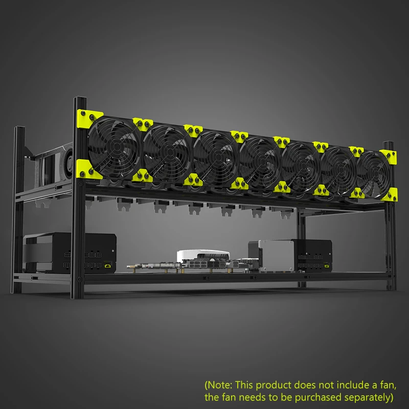 Стойка для видеокарт VEDDHA V3C 8 GPU полностью алюминиевая можно накладывать на корпус