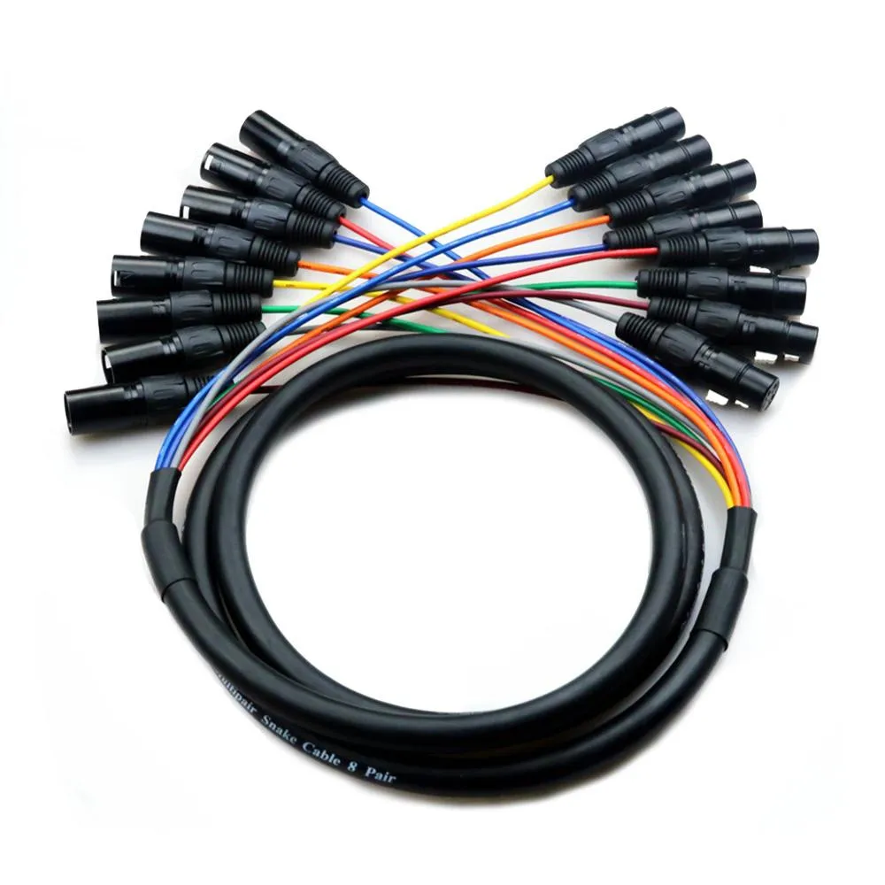 Профессиональный аудиоудлинитель 8-канальный m/f мультимедийный snake 8 пар