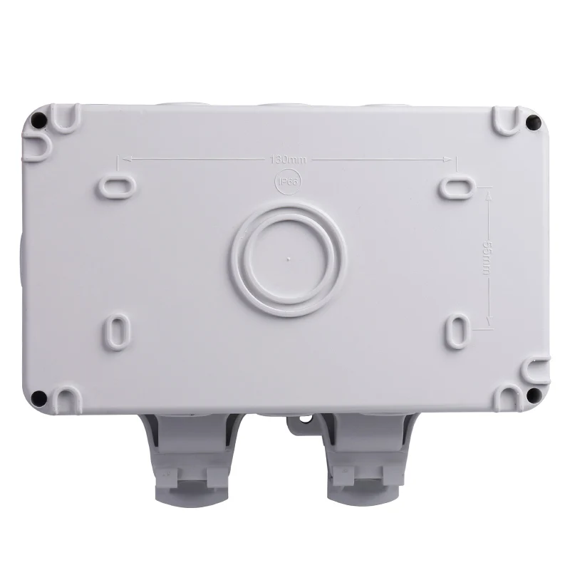 Водонепроницаемая уличная настенная розетка с защитой от дождя IP66 16 А двойная