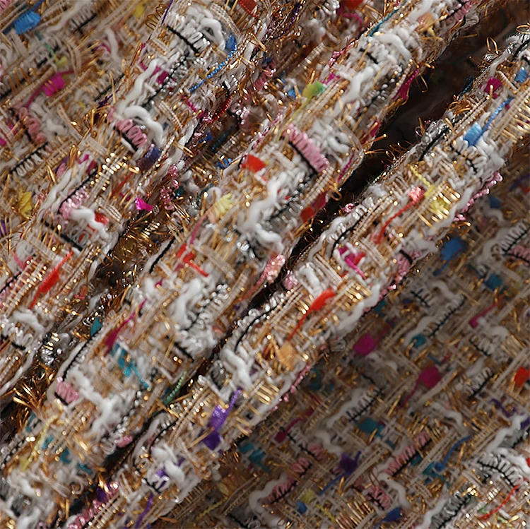 Твидовый плед Новый с высокой талией золотой шелк на сумку юбку бедра женщин |